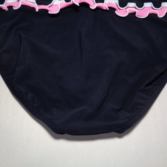 Profile by Gottex by Size 14 / RUFFLE BANDED  / Black / New Bikini Bottom - Picture 8 of 15